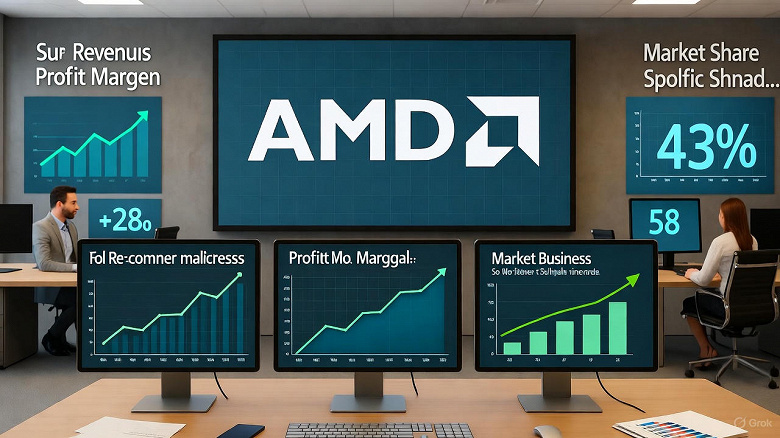 У AMD всё хорошо. Компания отчиталась о рекордном квартале и росте продаж даже у игрового направления